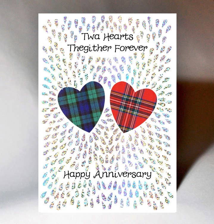 Anniversary Twa Hearts Card Card