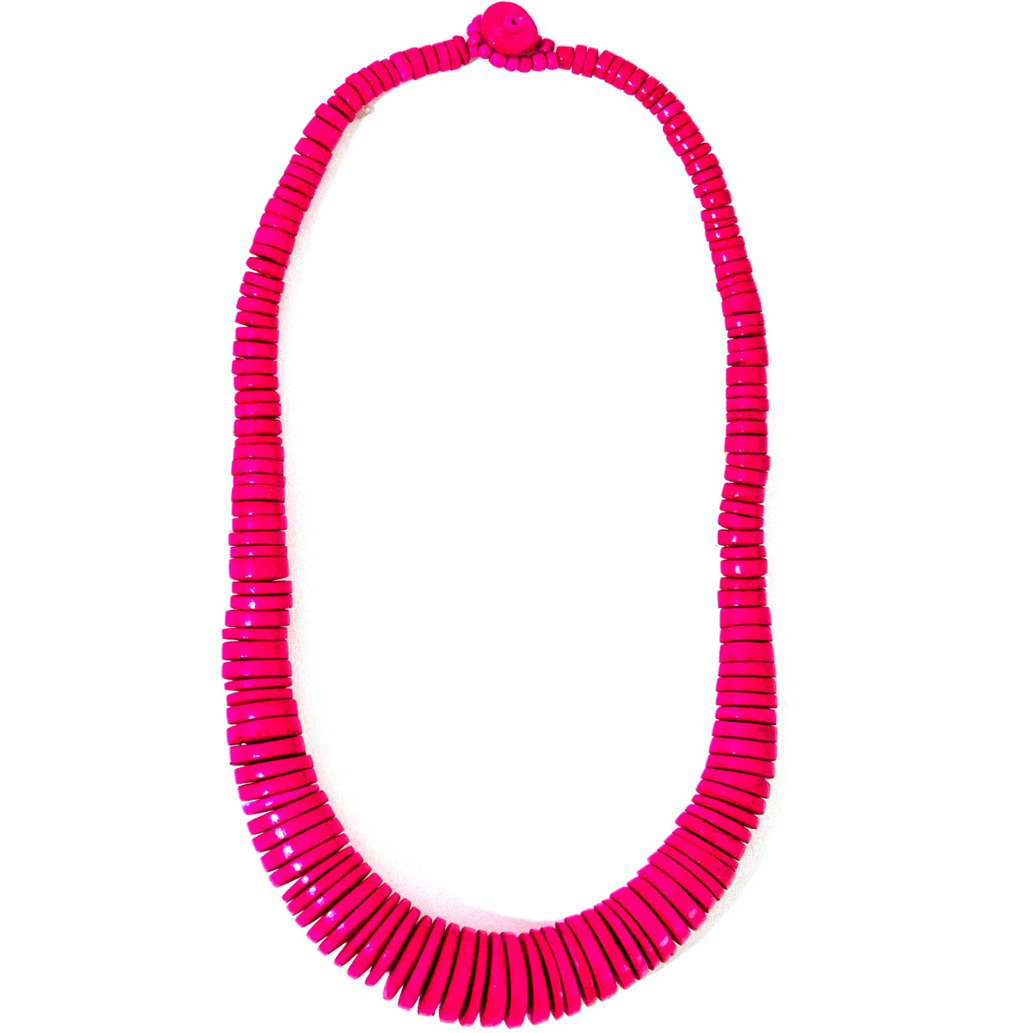 NK601 Graduated Coco Disc Necklaces: Lime-green