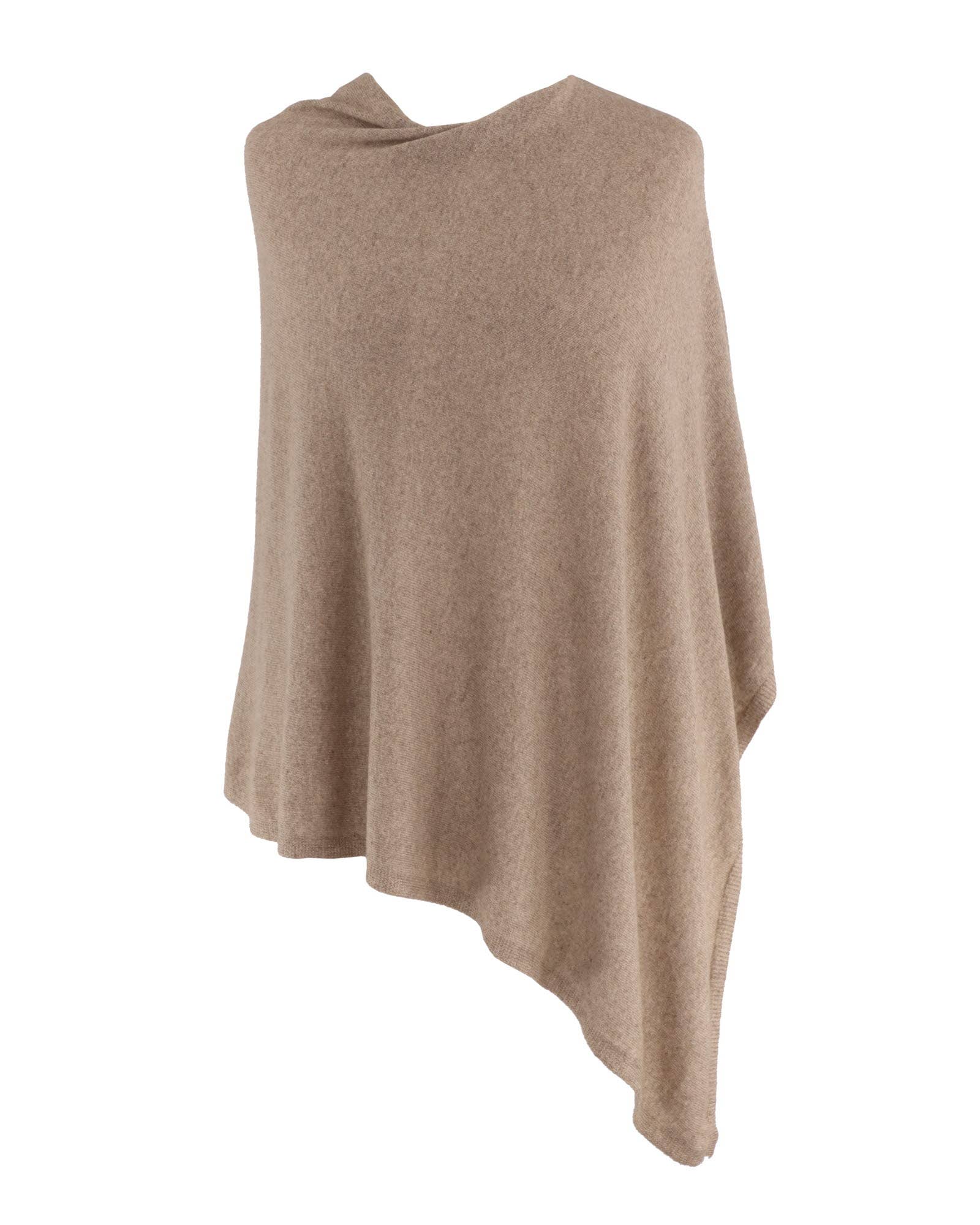 Classic Cashmere Blend Poncho: Silver | The Nancy Smillie Shop - Art, Jewellery & Designer Gifts Glasgow Scotland
