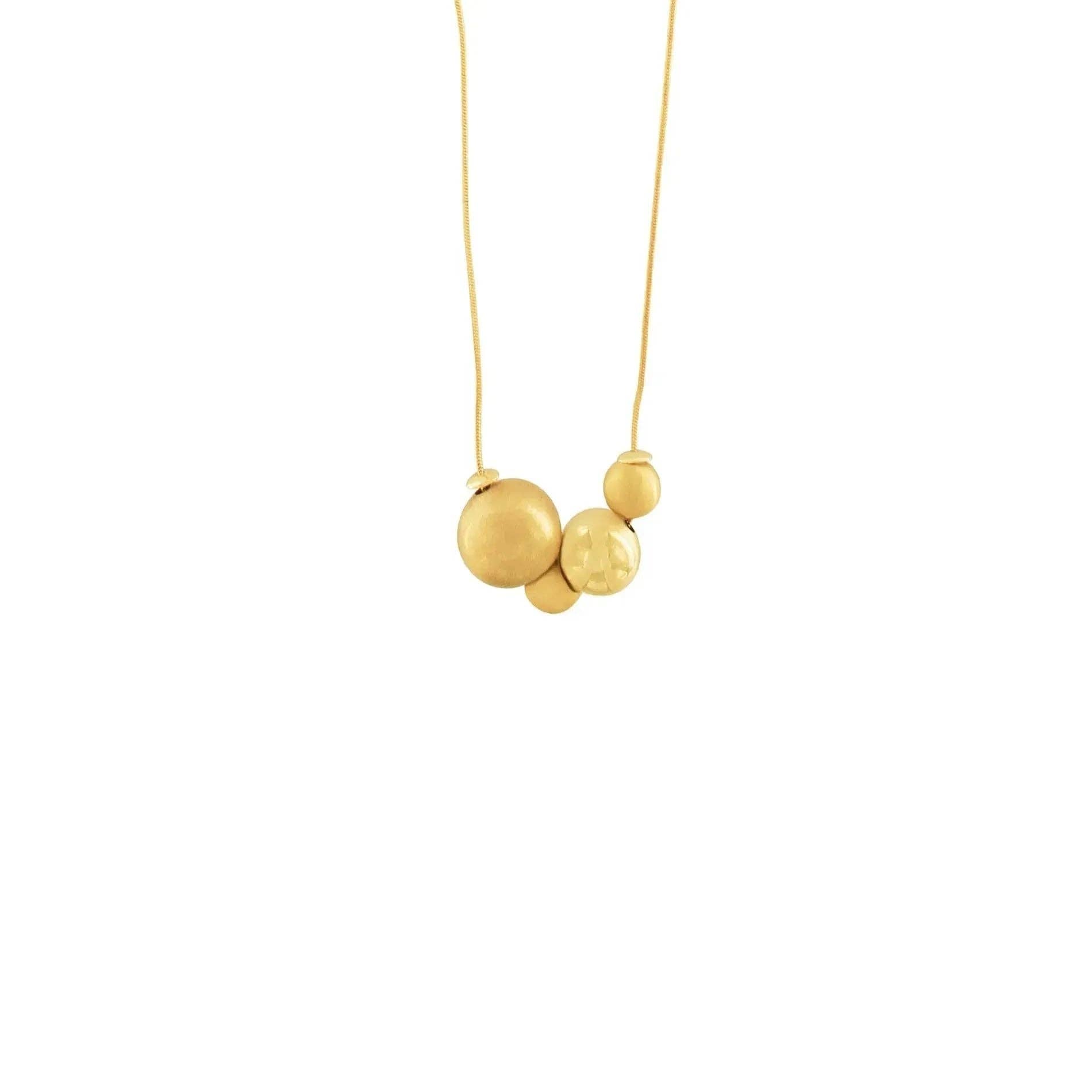 Tabitha Multi Balls Necklace Gold Plating