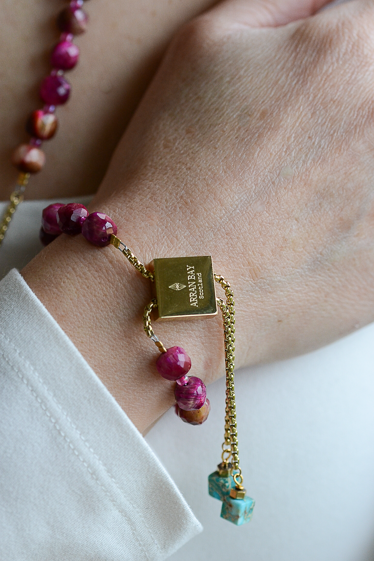 Eden Bracelet: Burgundy - Jewellery - Scotland