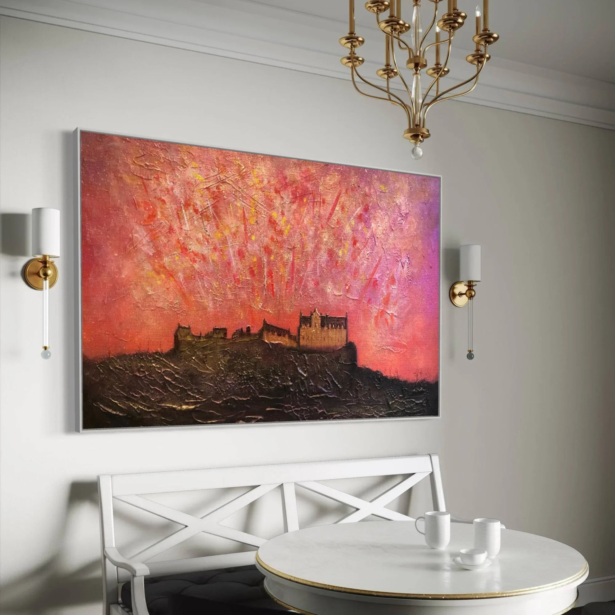 Edinburgh Castle Fireworks ii | Statement Interior Wall Art from Scotland
