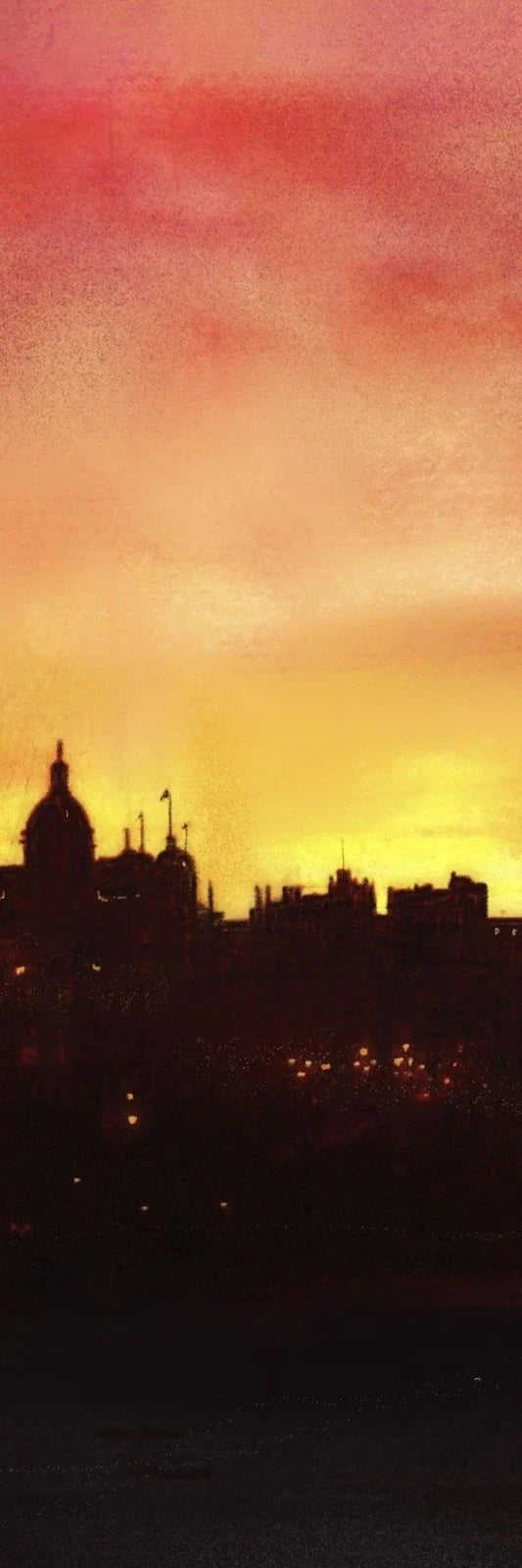 Edinburgh Sunset Triptych | Statement Interior Wall Art from Scotland