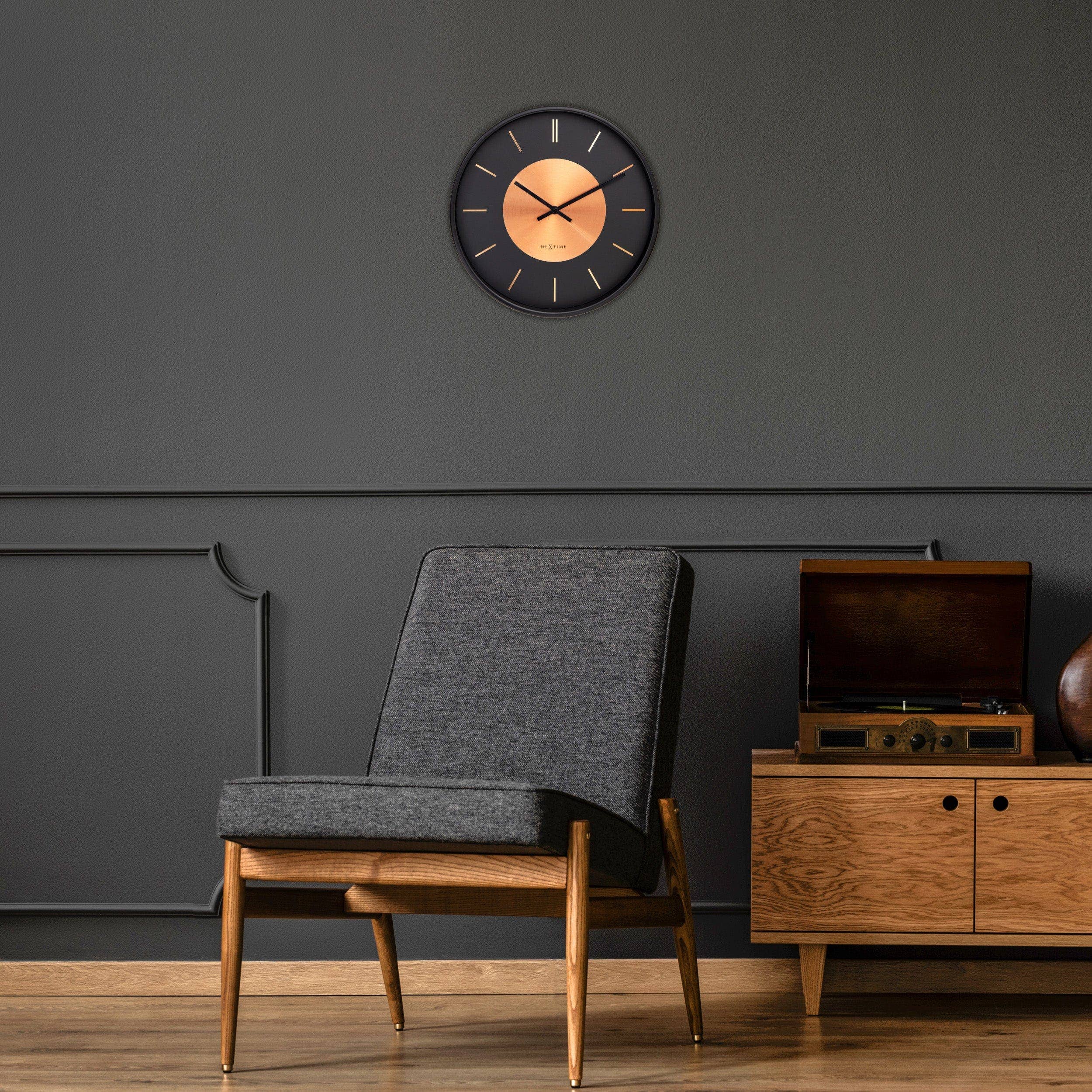 'Retro II' Copper Wall Clock