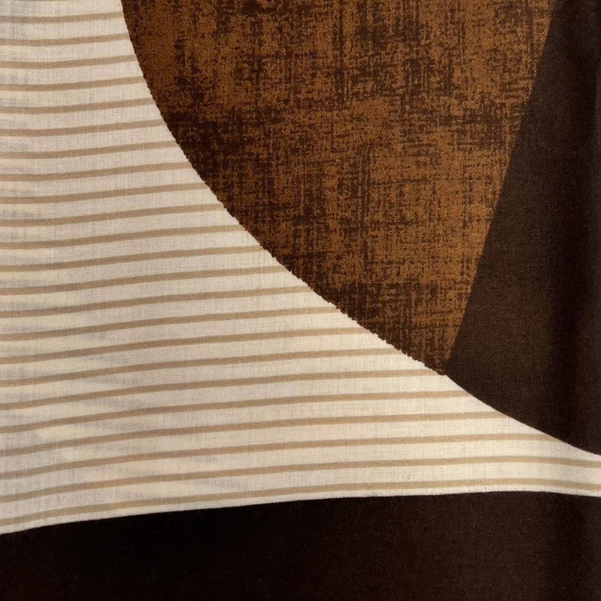 Monochrome Stripe Wool Blend Scarf on medium weight fabric: Black