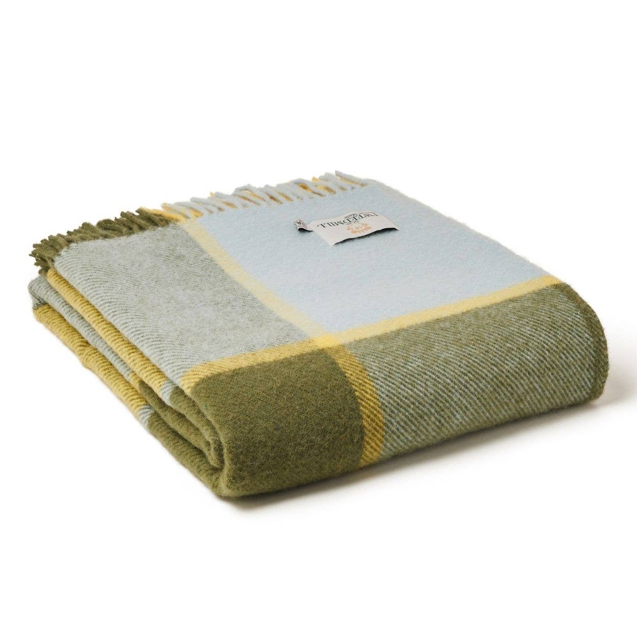 Dusky Pink Block Check Throw