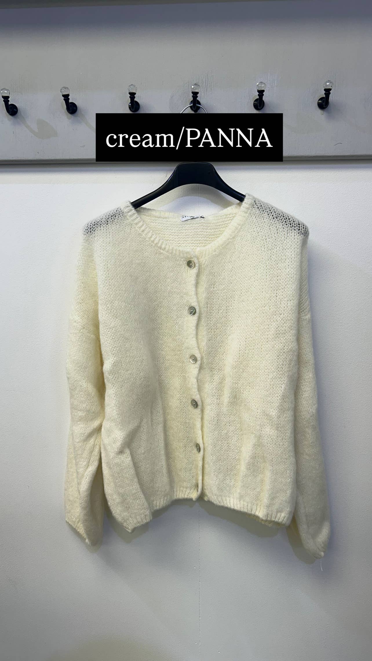 Button Through Mohair Cardigan: Navy / One Size: UK8 - UK14/16