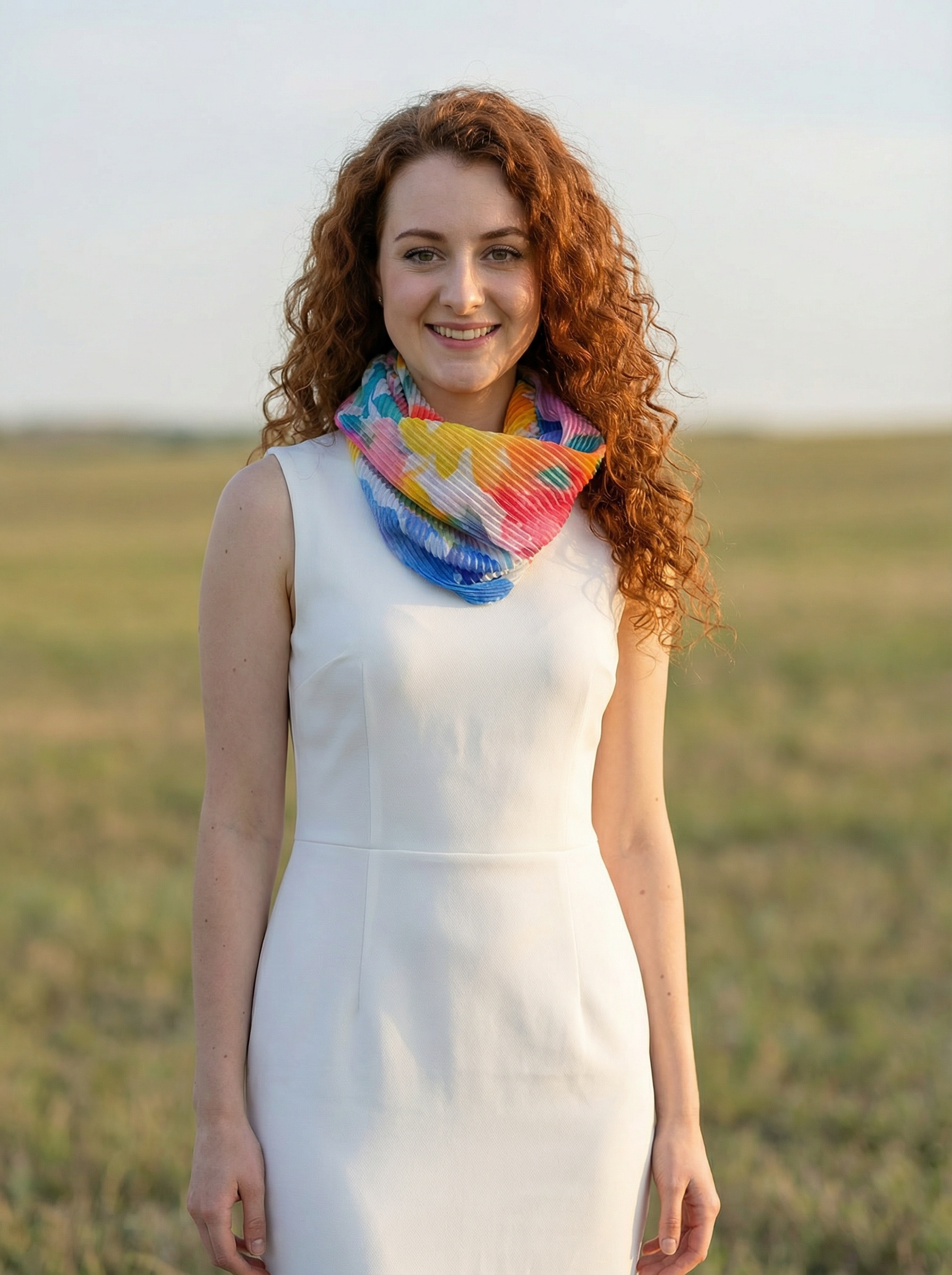 Watercolour Brights Magnetic Neck Scarf - Exclusive Design