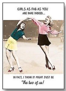 Fab Dancing Girls Card - The Nancy Smillie Shop - Art, Jewellery & Designer Gifts Glasgow