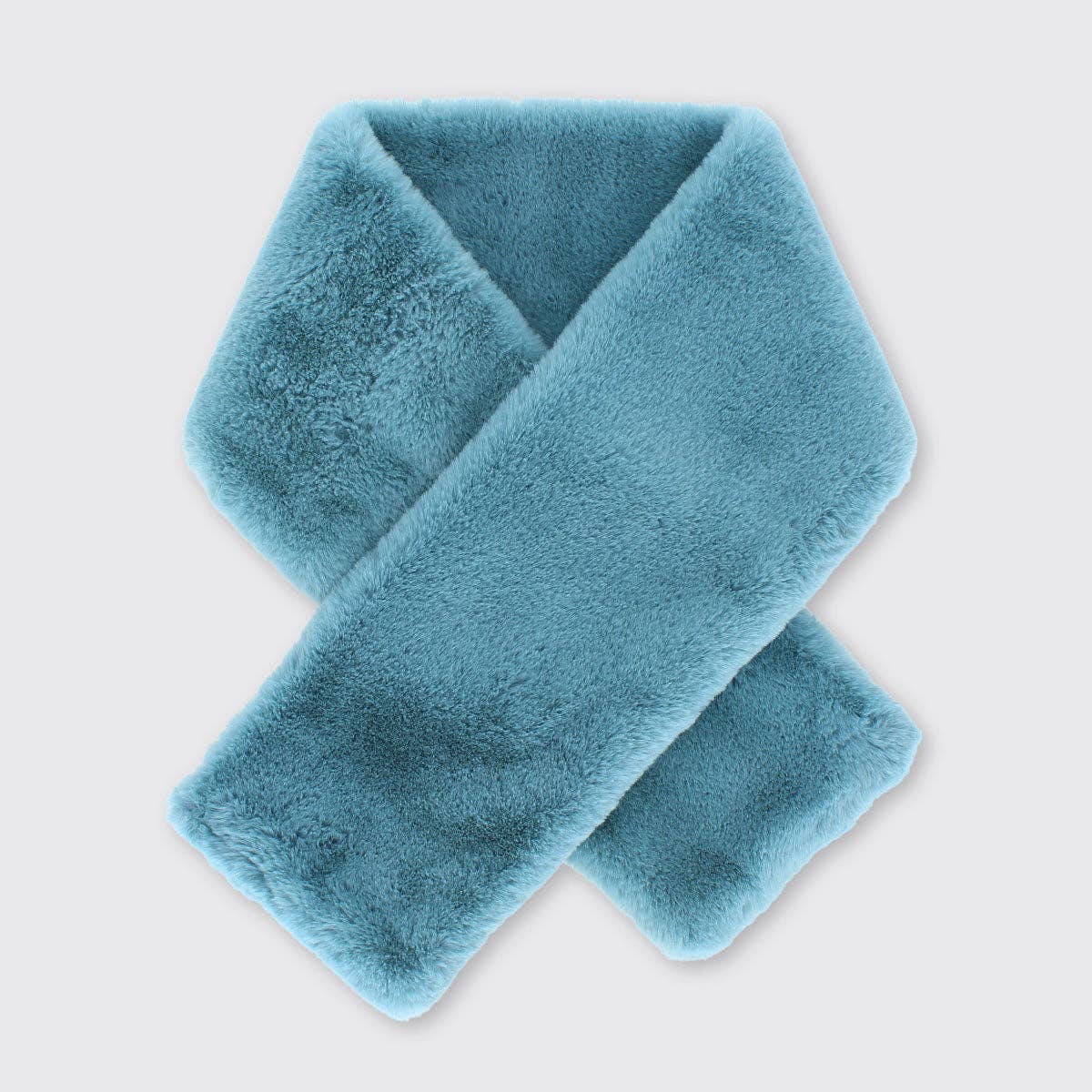 Faux Fur Push Through Scarf: Blue - Gifts Under £20 - Scotland