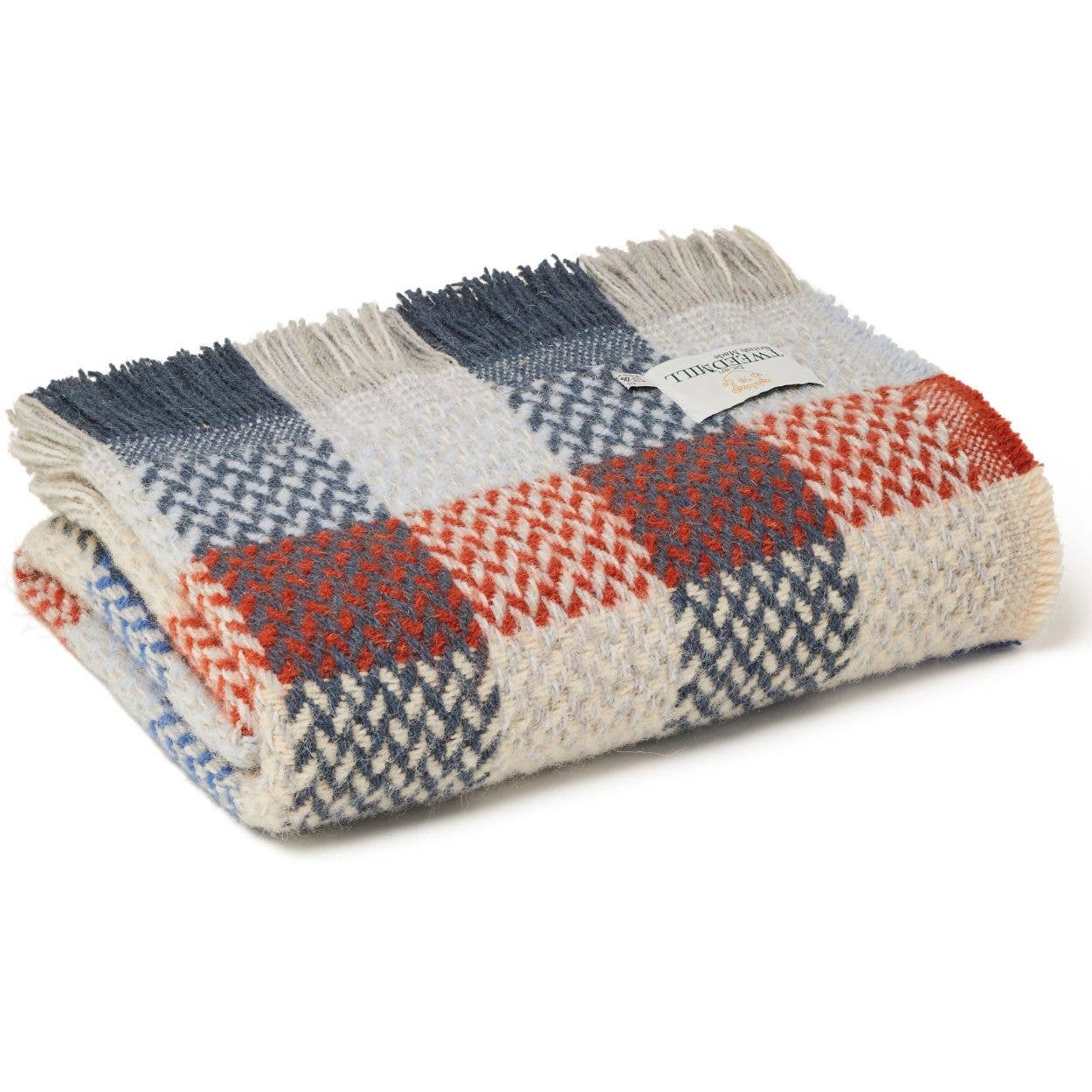 Recycled Wool Celtic Weave Blanket - assorted colours