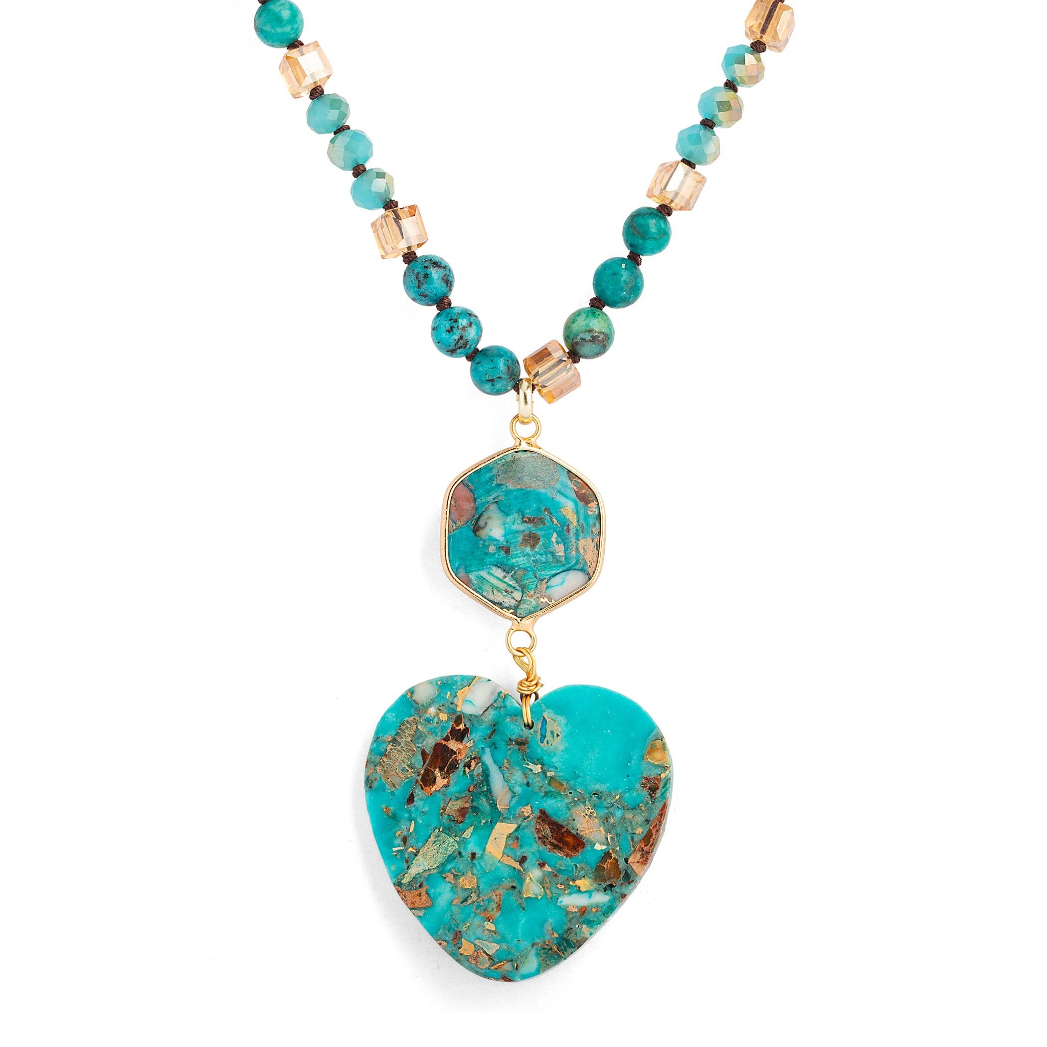 Jaselle Heart Jasper Necklace