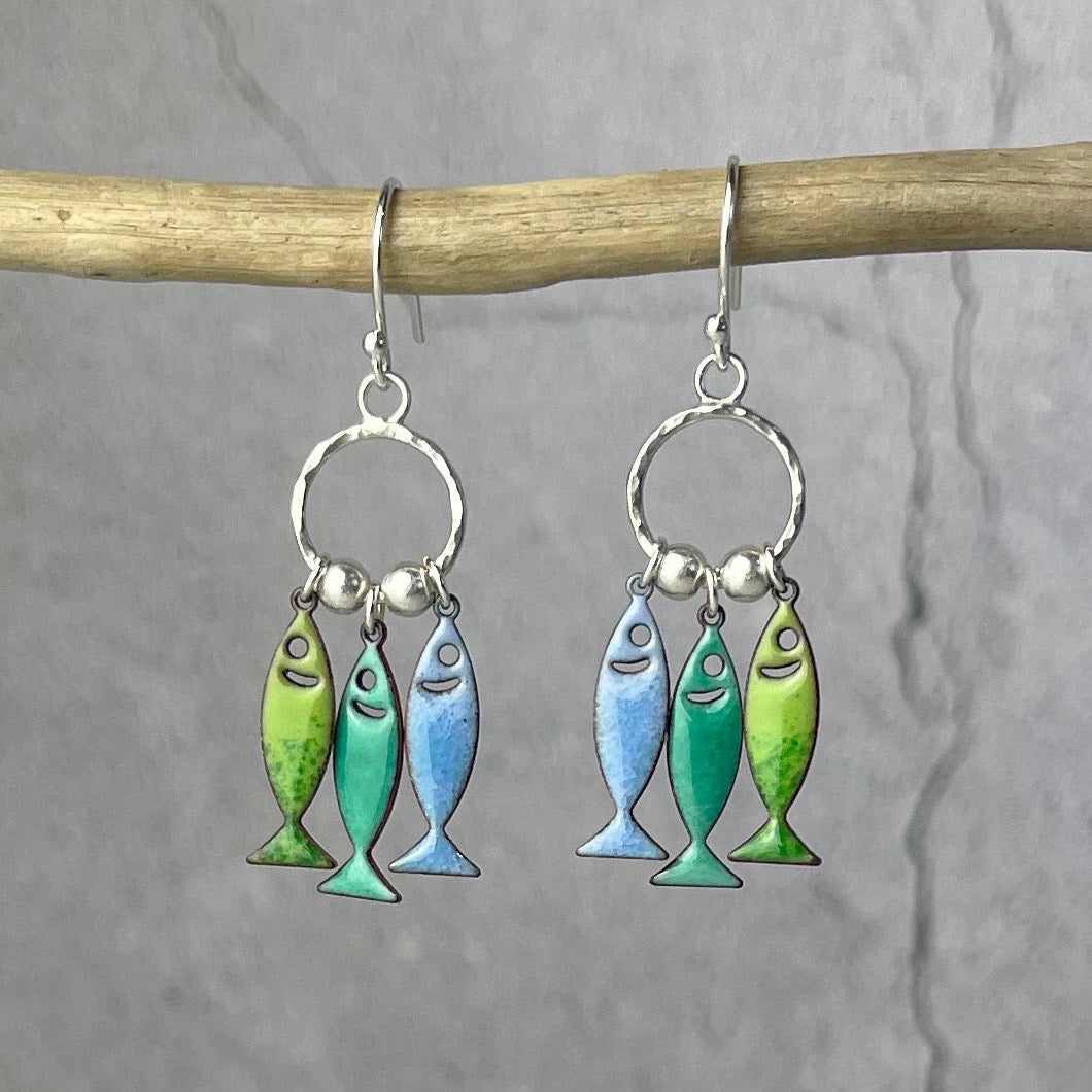 Fish Hoop Earrings