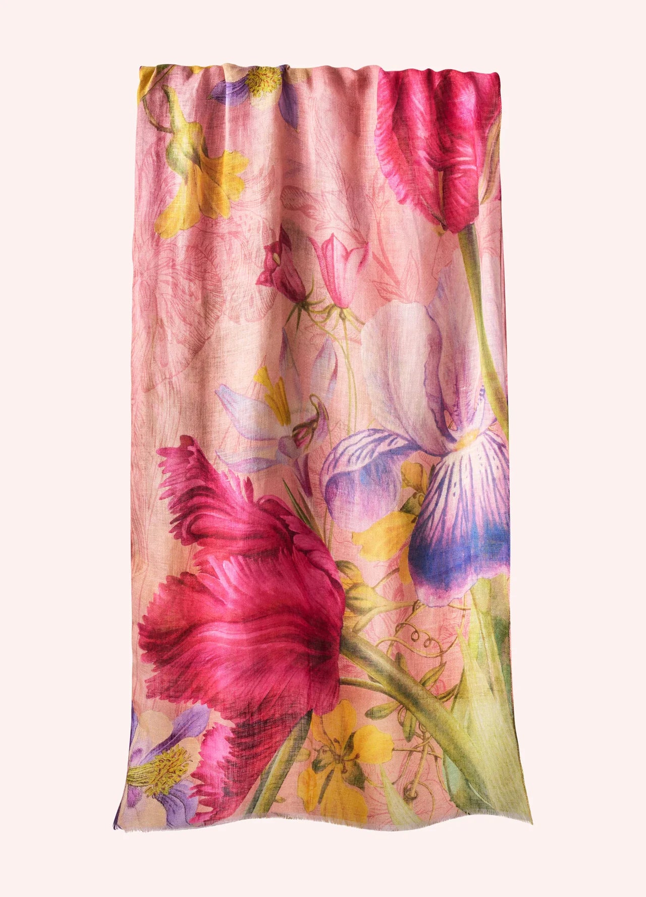 Floral Petal Linen Scarf
