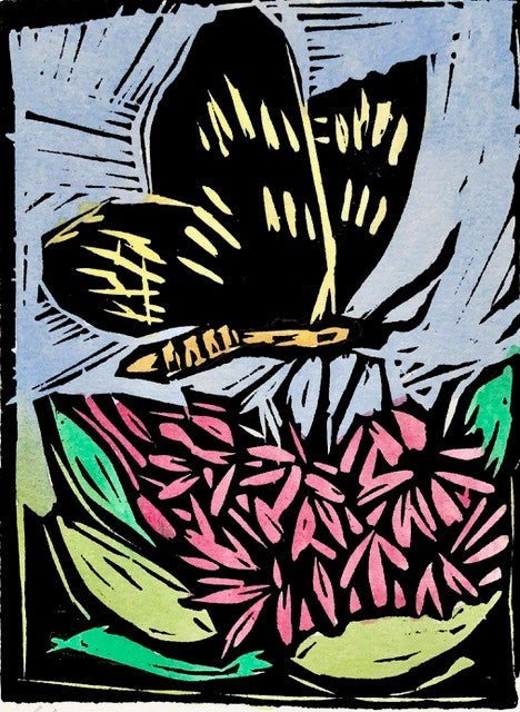 Flower Butterfly Print - The Nancy Smillie Shop - Art, Jewellery & Designer Gifts Glasgow