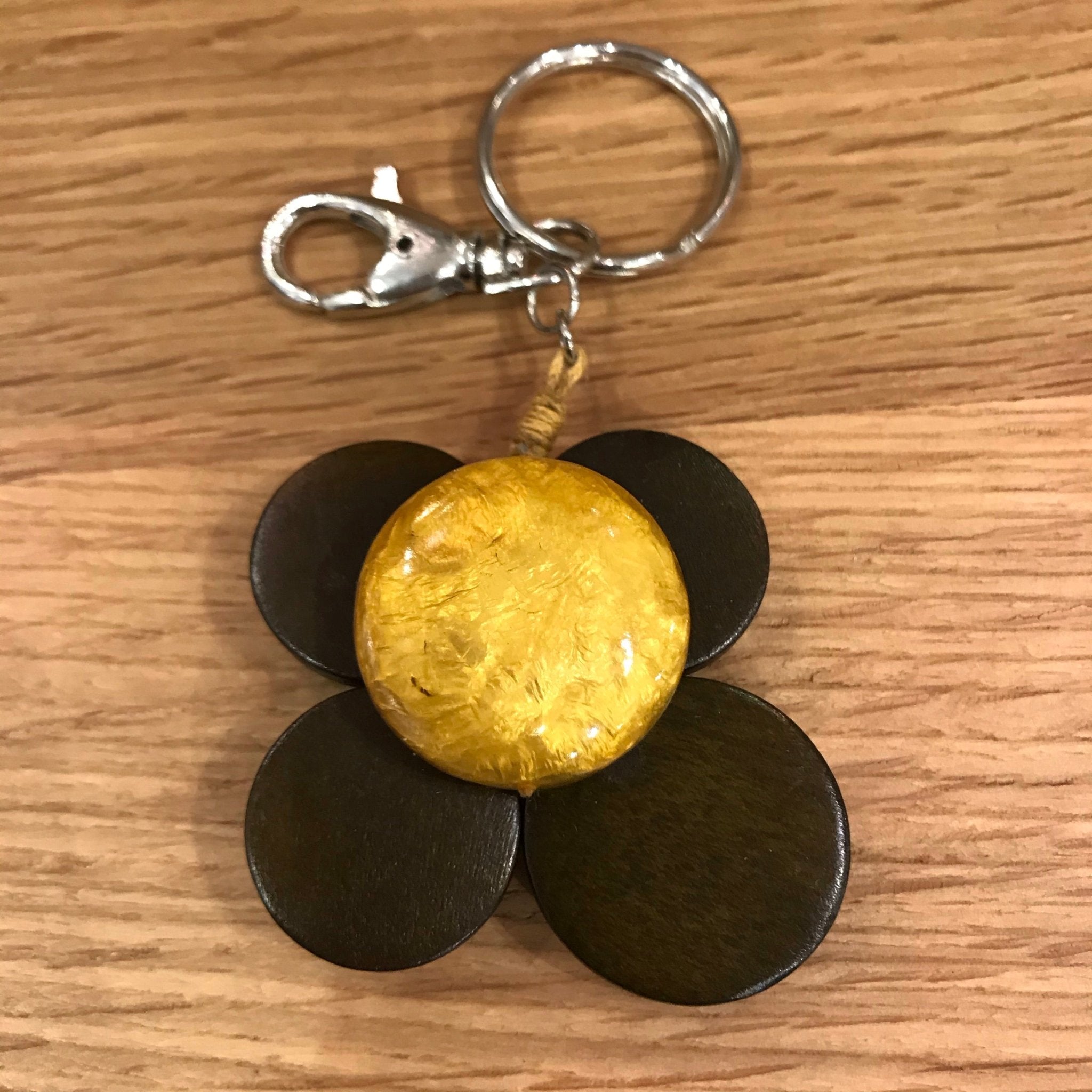 Flower Keyring Yellow - The Nancy Smillie Shop - Art, Jewellery & Designer Gifts Glasgow