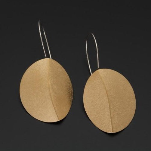 Folded Oval Earrings - The Nancy Smillie Shop - Art, Jewellery & Designer Gifts Glasgow