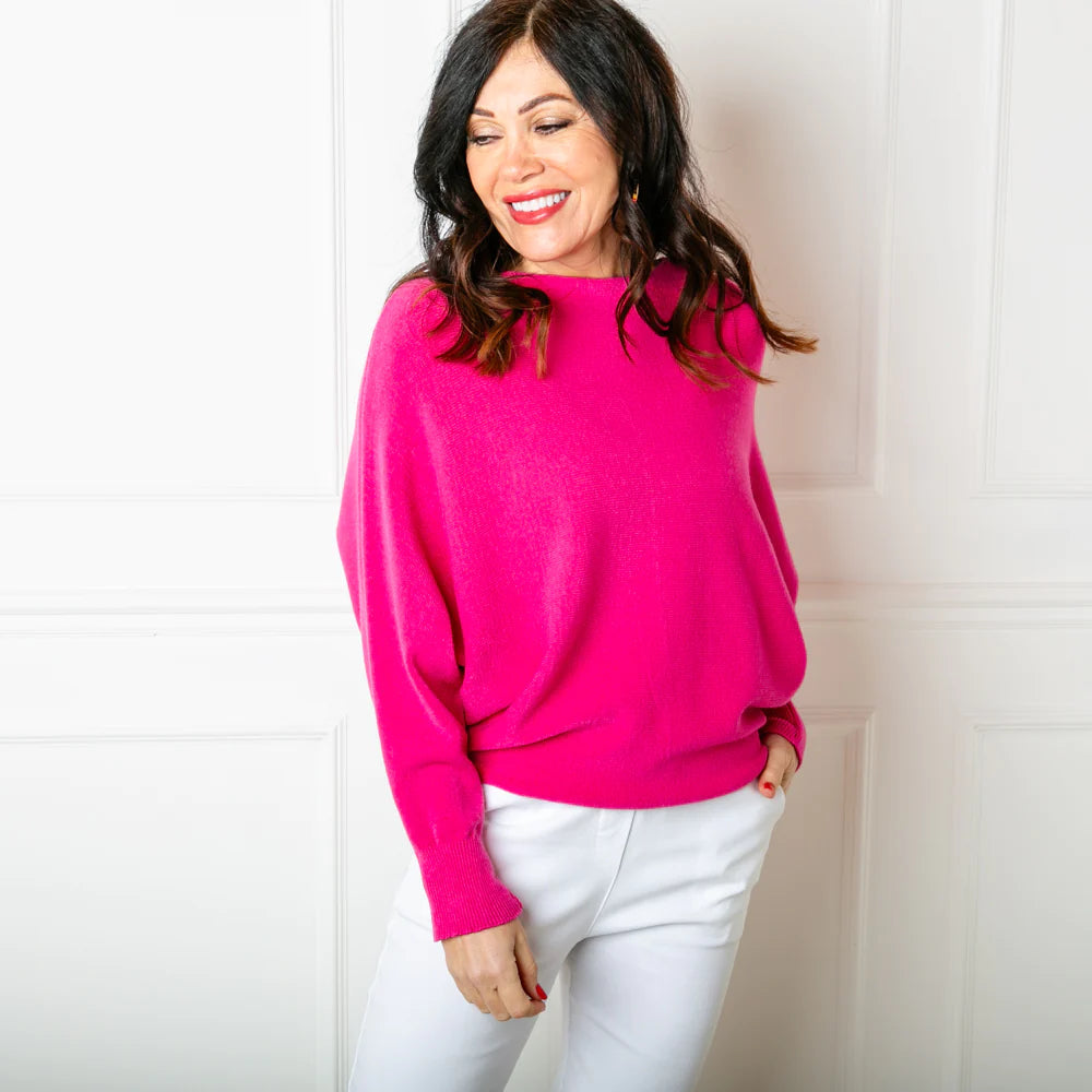 Fuchsia Pearl Back Jumper - The Nancy Smillie Shop - Art, Jewellery & Designer Gifts Glasgow