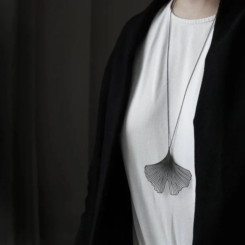 Ginko Pendant Gold - The Nancy Smillie Shop - Art, Jewellery & Designer Gifts Glasgow