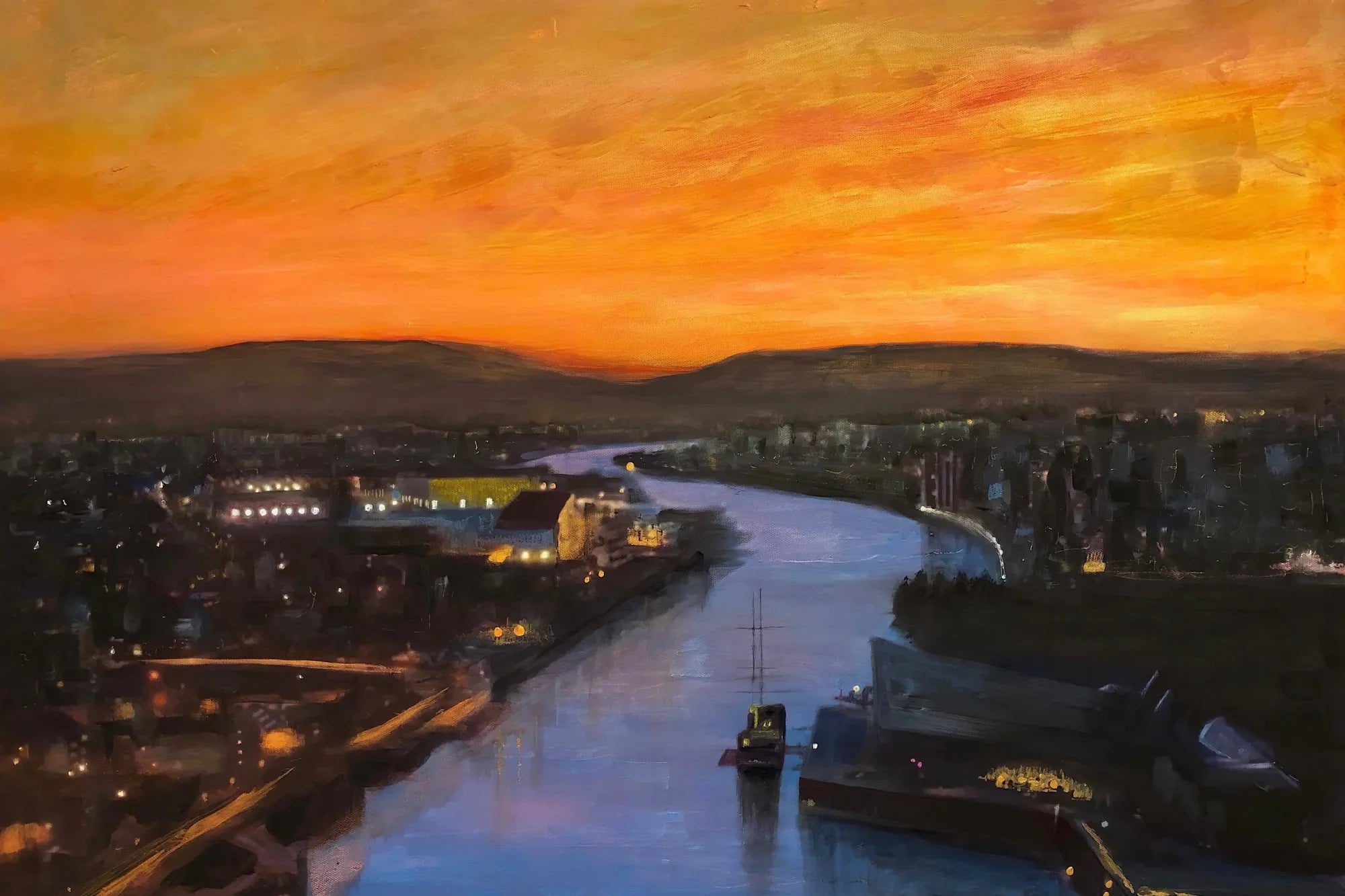 Glasgow Harbour Looking West | Statement Interior Wall Art from Scotland