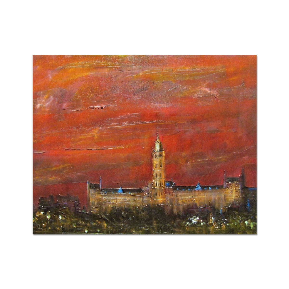 Glasgow University Dusk Artist Proof Collector Print - All Art Prints - Scotland