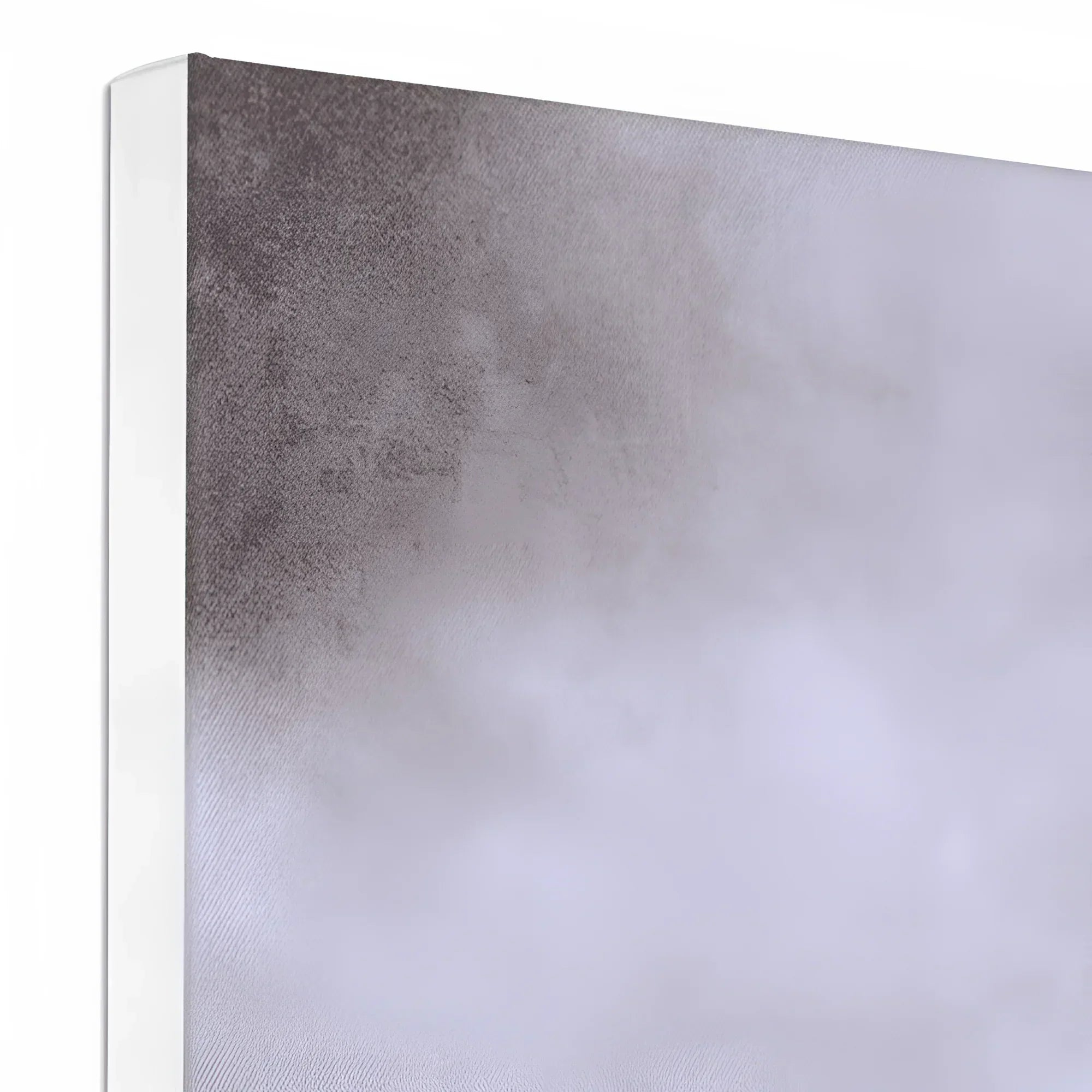 Glencoe Mist gray textured canvas art in white frame from Scotland