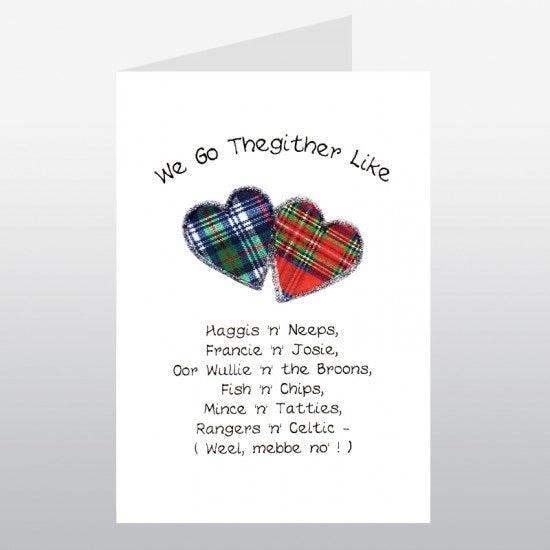 Go Thegither Haggis Valentine Card - The Nancy Smillie Shop - Art, Jewellery & Designer Gifts Glasgow