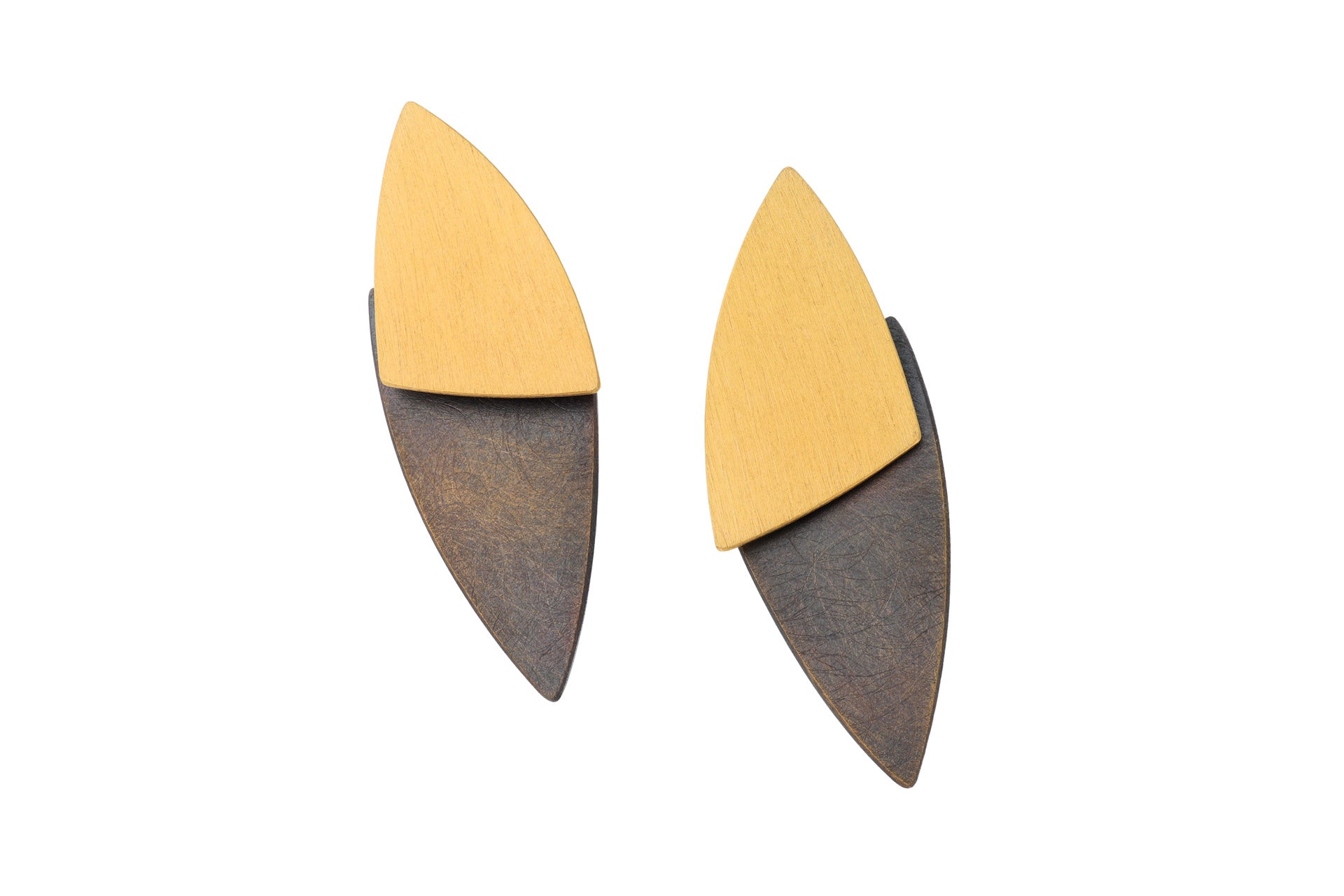 Gold and Brown Earrings - The Nancy Smillie Shop - Art, Jewellery & Designer Gifts Glasgow