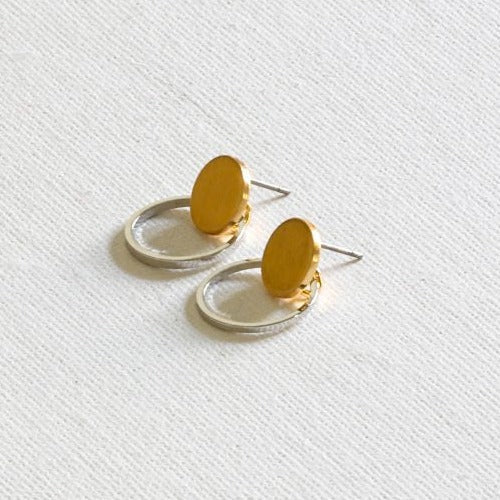 Gold Anouk Tiny Hoop Studs - The Nancy Smillie Shop - Art, Jewellery & Designer Gifts Glasgow
