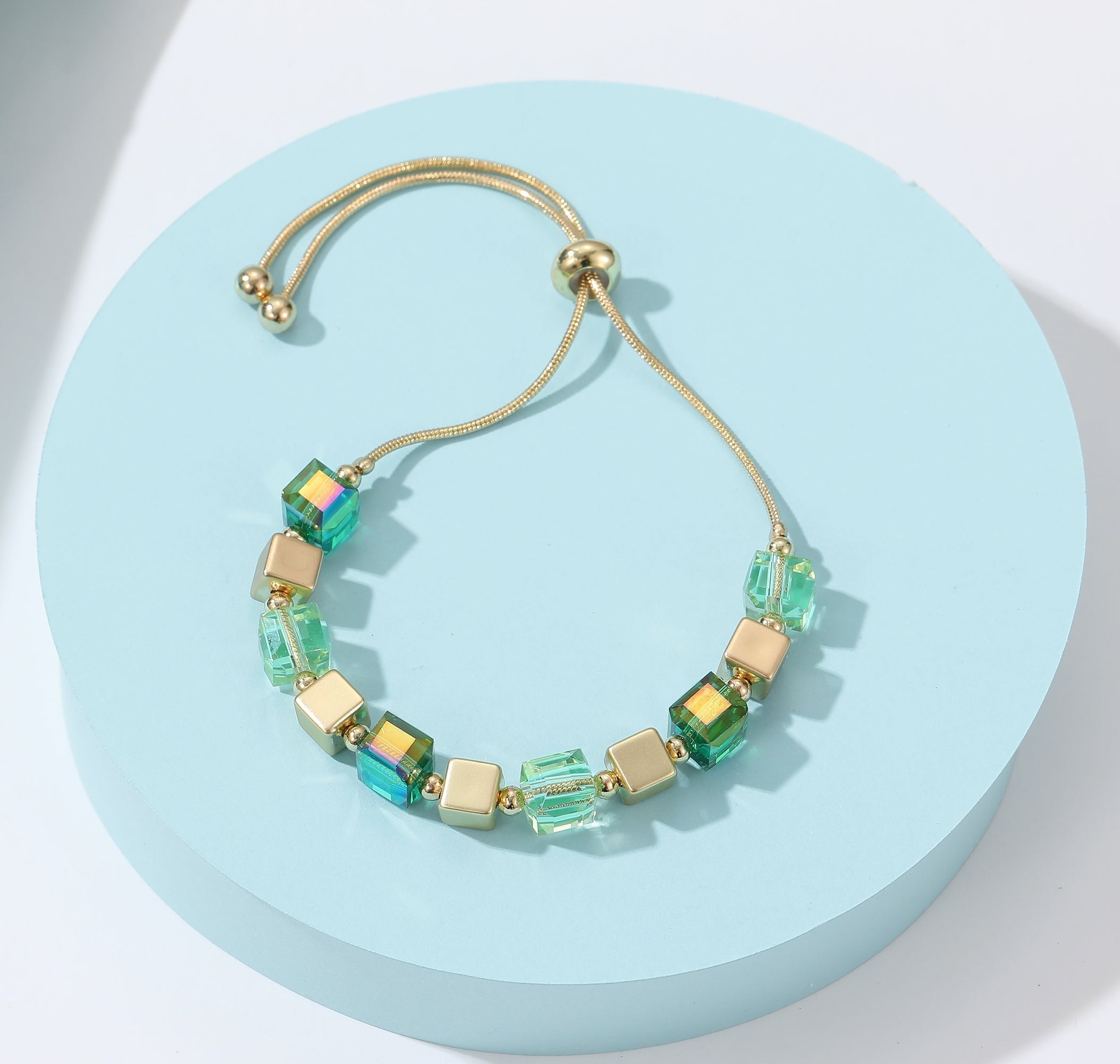Gold Cube Bracelet - The Nancy Smillie Shop - Art, Jewellery & Designer Gifts Glasgow