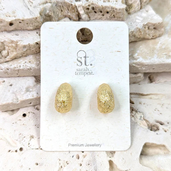 Gold Curved Hoop Earrings - Jewellery - Scotland