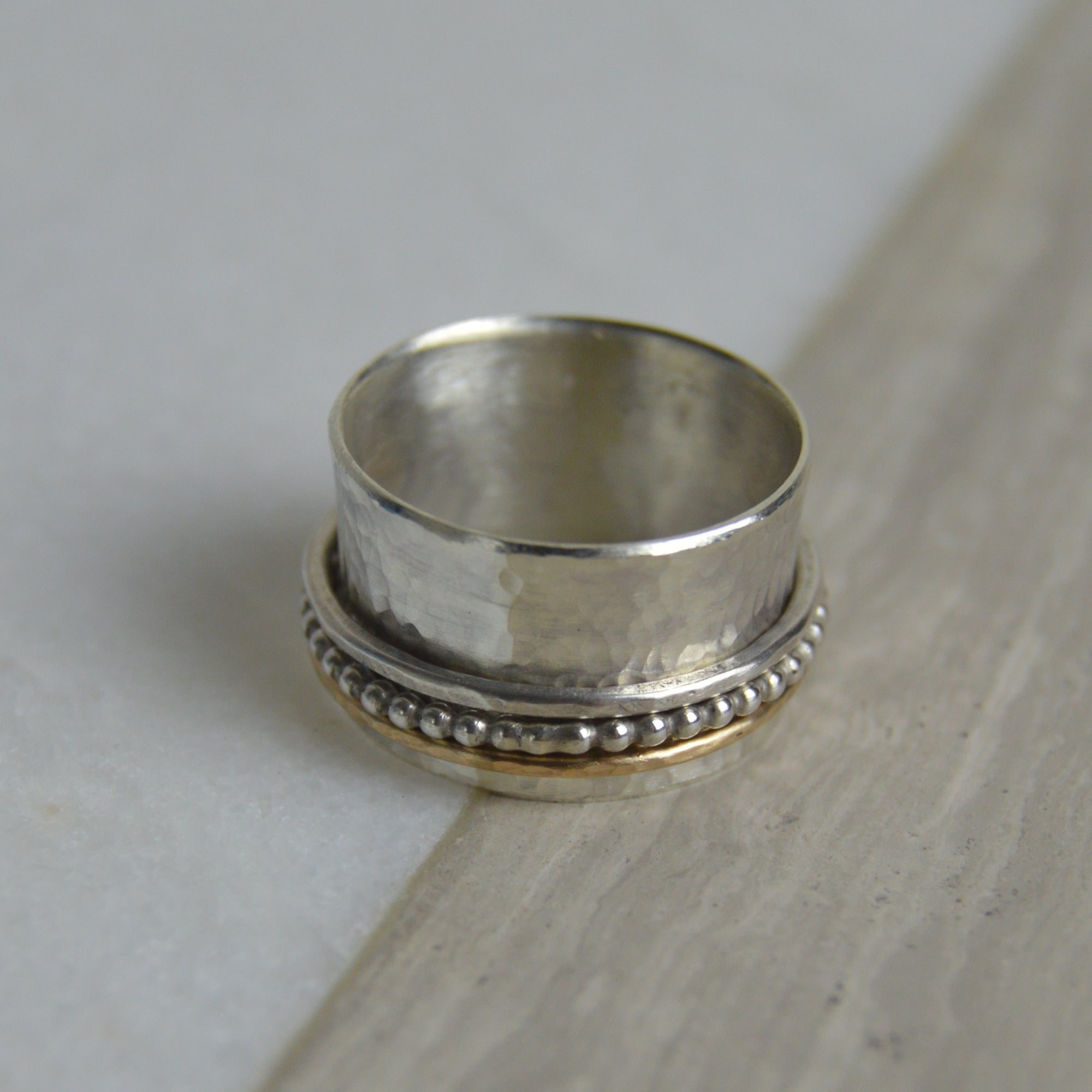 Gold Fill Beaded Spinning Ring - Made to order - The Nancy Smillie Shop - Art, Jewellery & Designer Gifts Glasgow