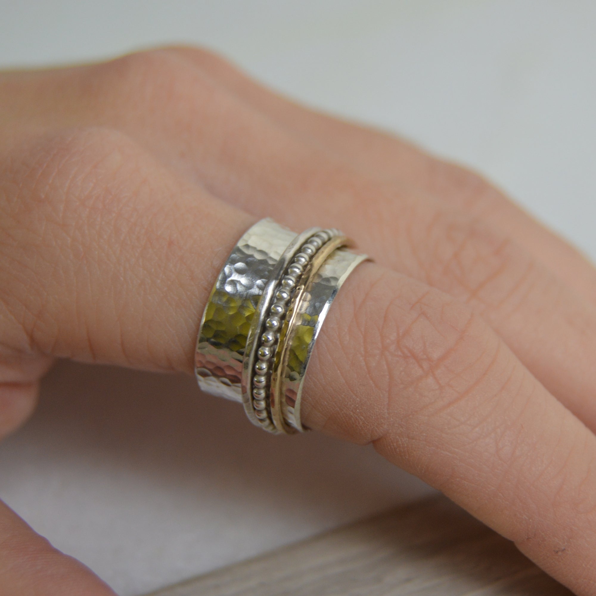 Gold Fill Beaded Spinning Ring - Made to order - The Nancy Smillie Shop - Art, Jewellery & Designer Gifts Glasgow