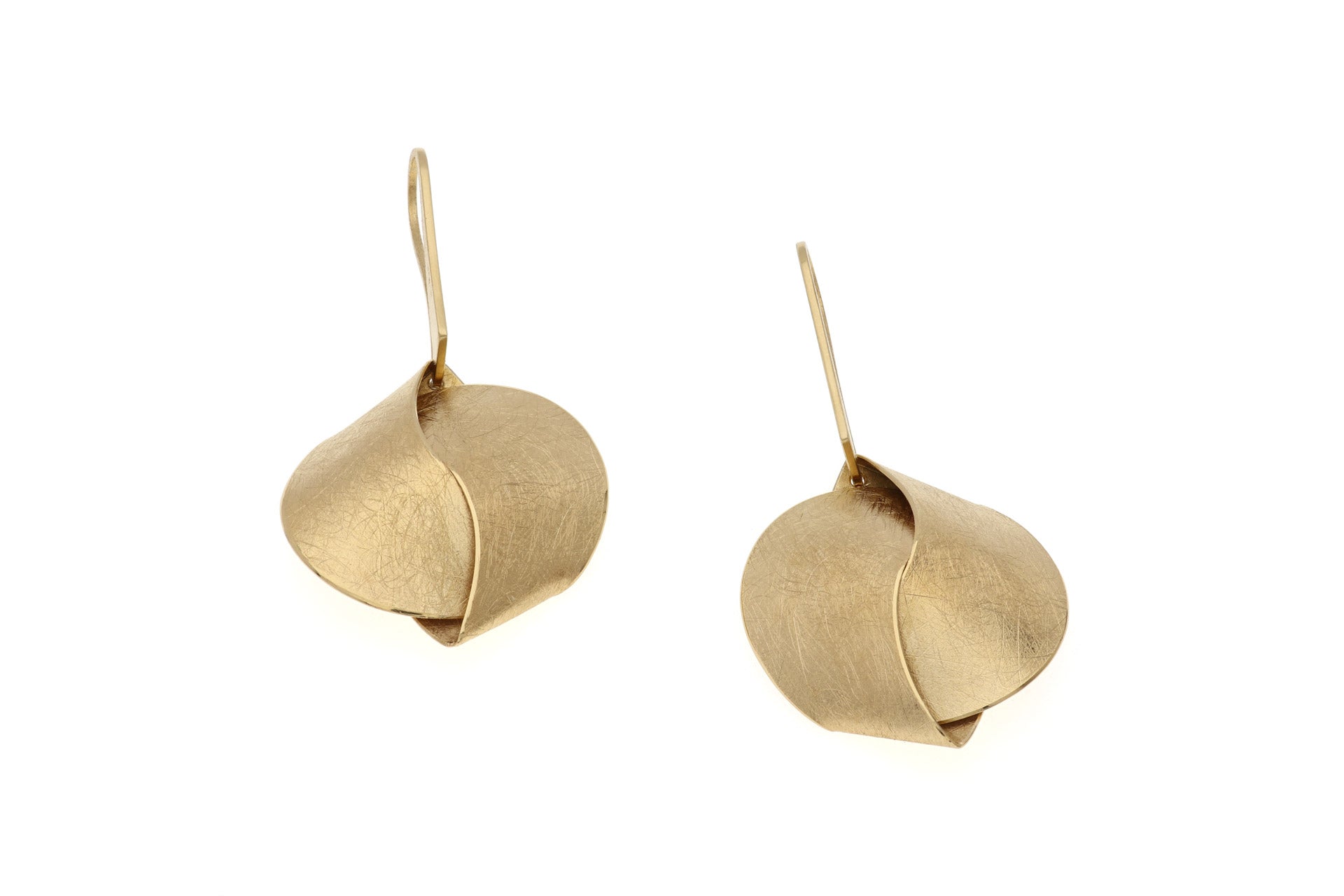 Gold Fold Earrings NR - The Nancy Smillie Shop - Art, Jewellery & Designer Gifts Glasgow