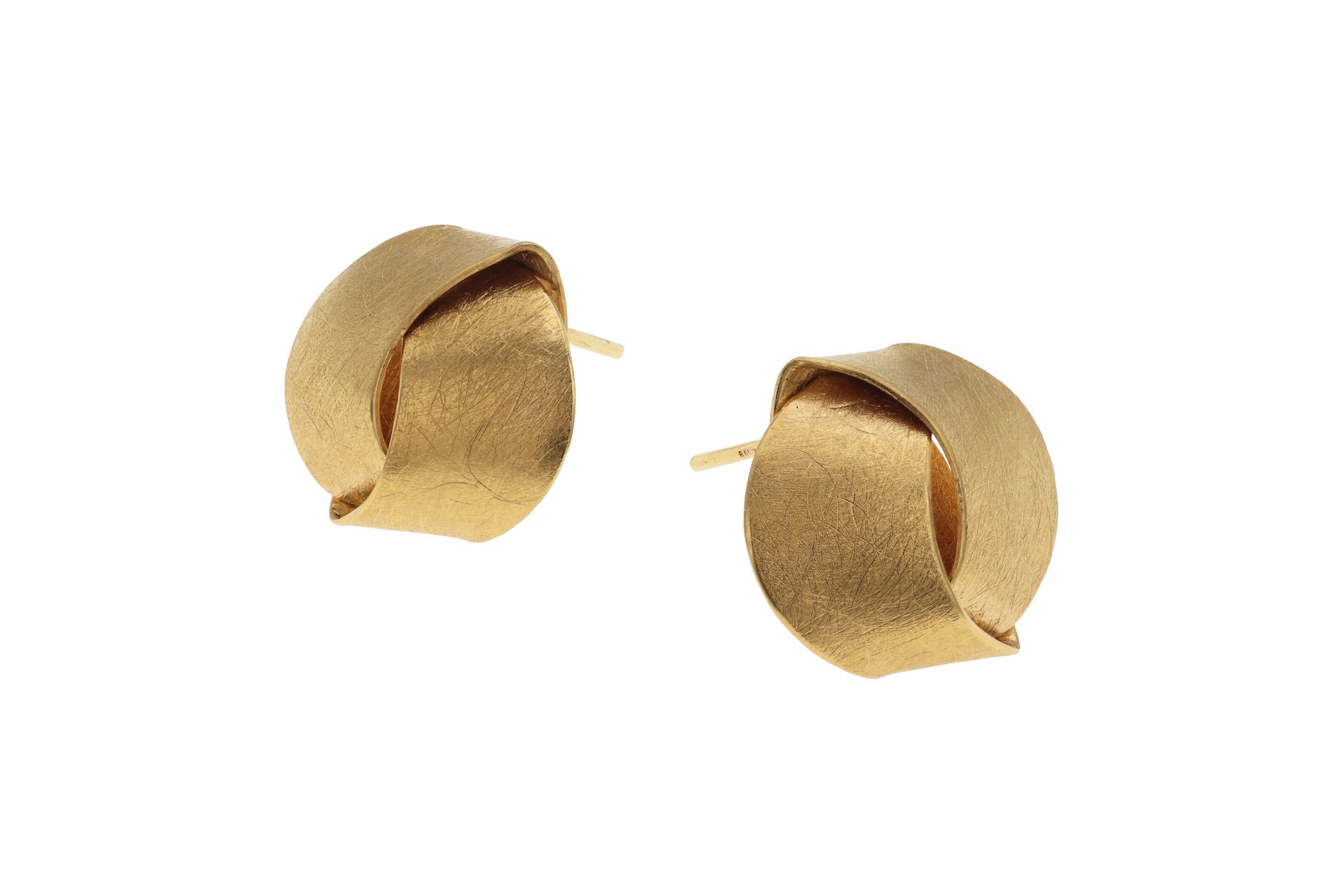 Gold Fold Studs - The Nancy Smillie Shop - Art, Jewellery & Designer Gifts Glasgow
