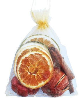 Gold Fruit Organza Bag - The Nancy Smillie Shop - Art, Jewellery & Designer Gifts Glasgow