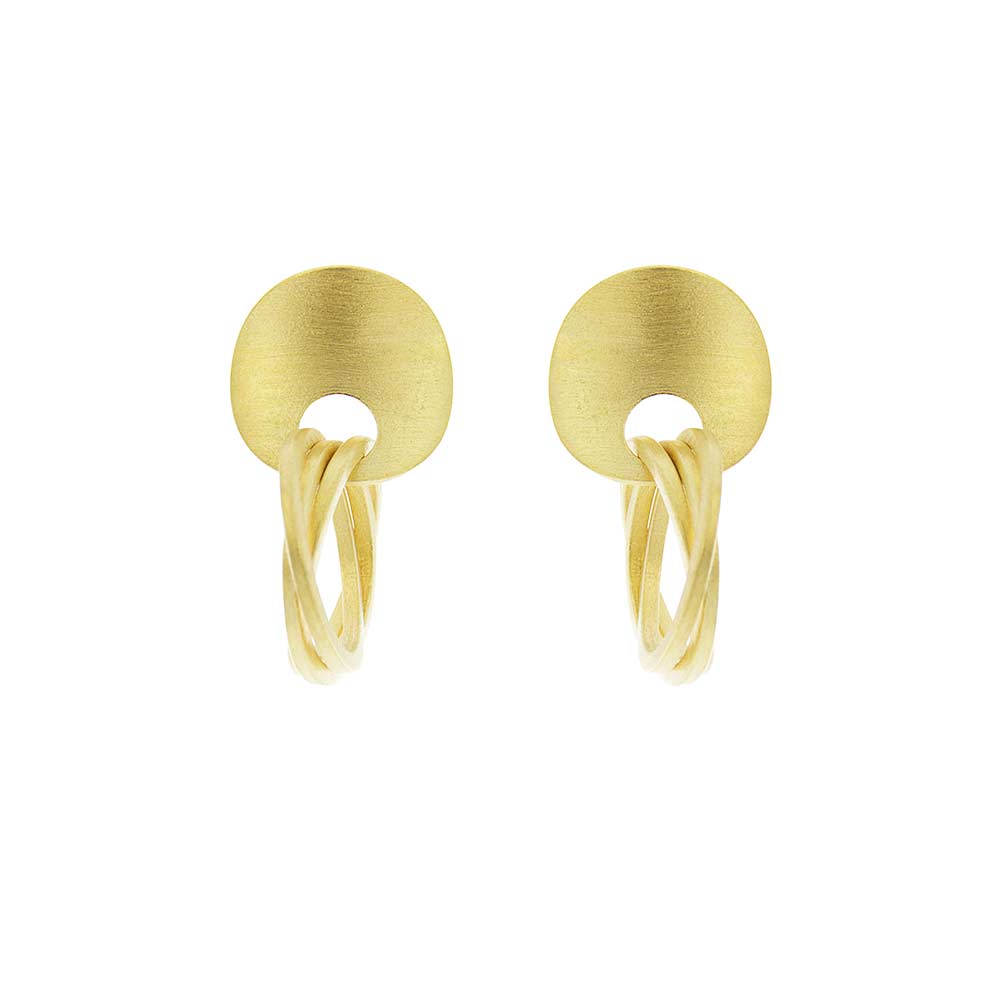 Gold Loop Studs - The Nancy Smillie Shop - Art, Jewellery & Designer Gifts Glasgow