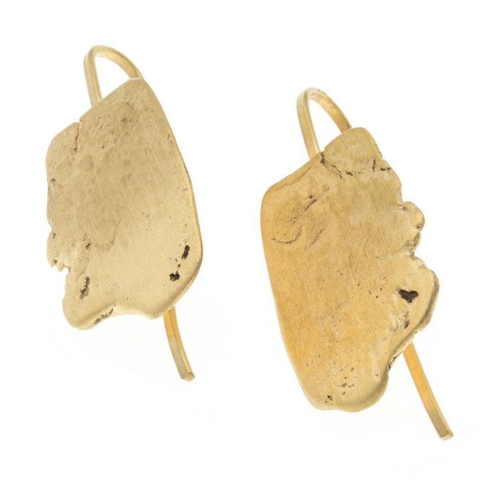 Gold Organic Earrings - The Nancy Smillie Shop - Art, Jewellery & Designer Gifts Glasgow