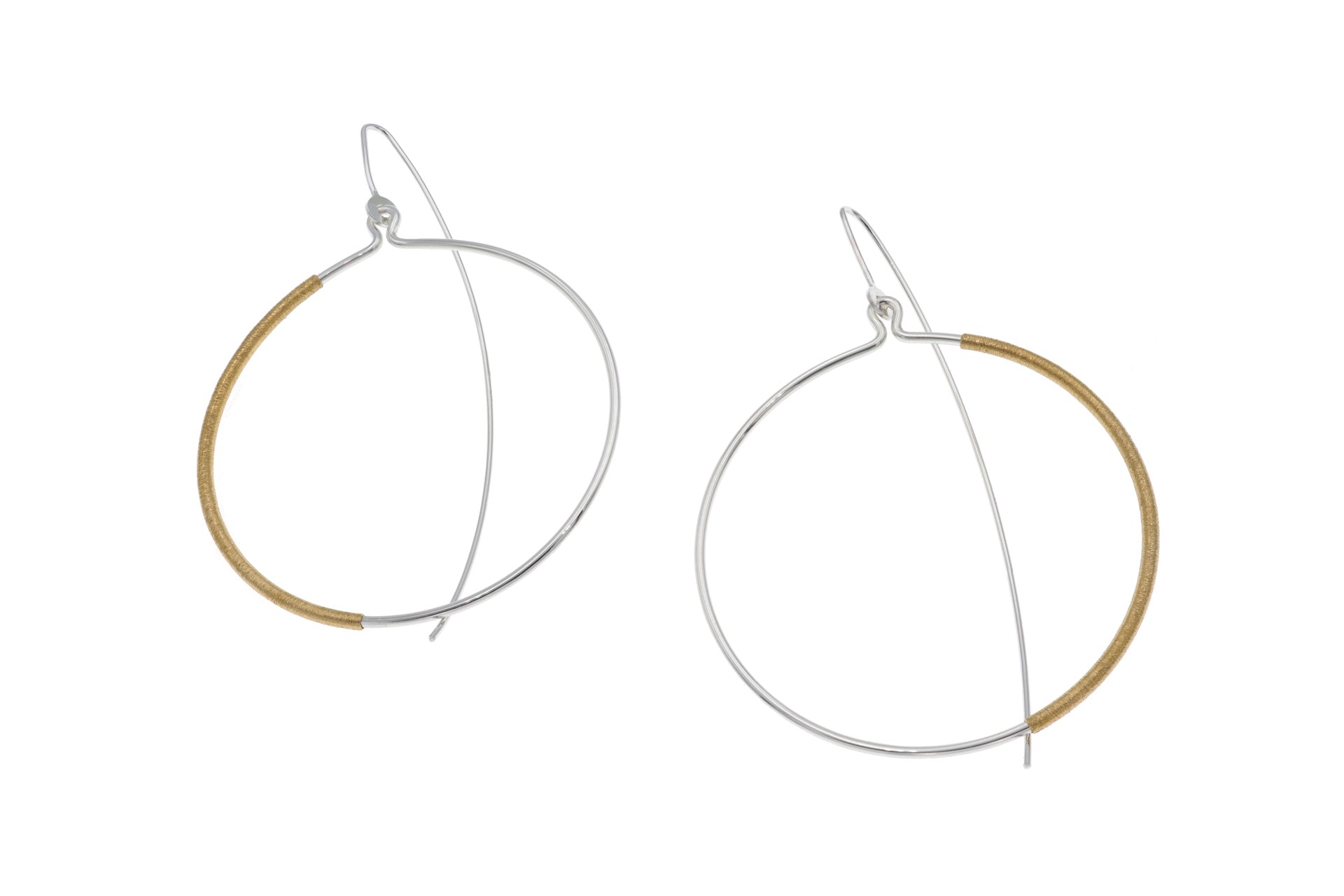 Gold Plated and Silver Hoop Earrings - The Nancy Smillie Shop - Art, Jewellery & Designer Gifts Glasgow