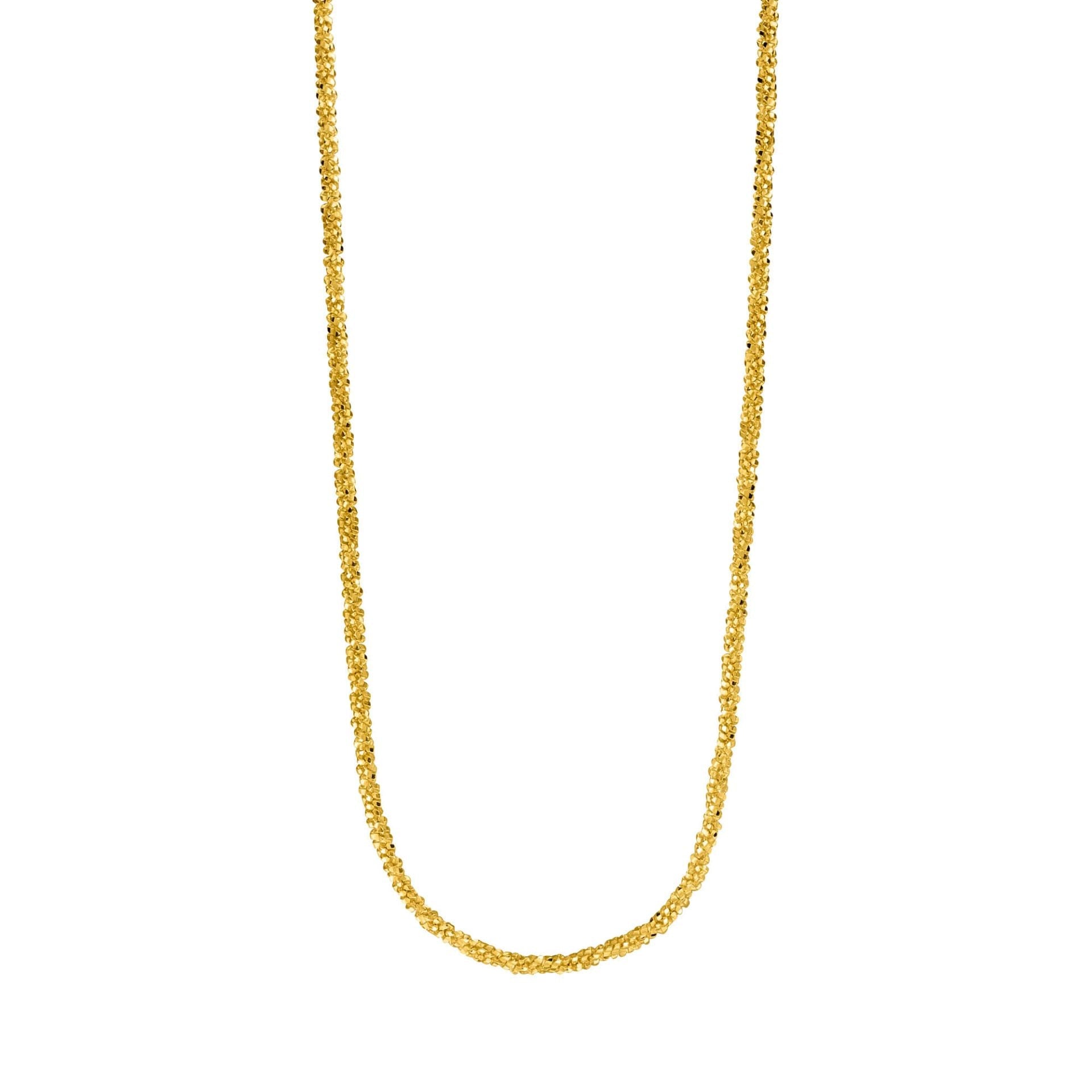 Delicate gold-plated chain with textured woven design