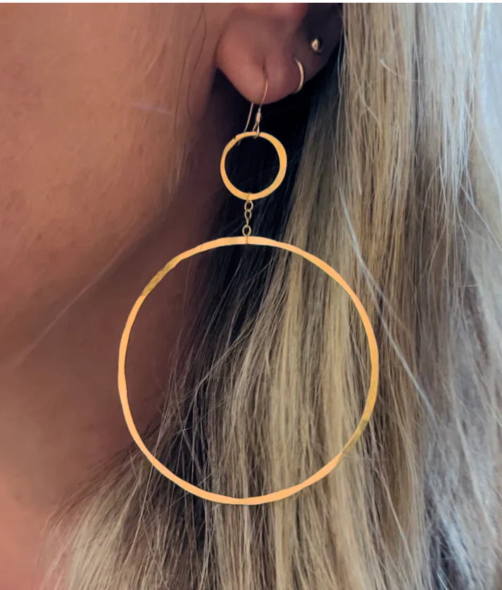 Gold Plated Daisy Jones Hoops - The Nancy Smillie Shop - Art, Jewellery & Designer Gifts Glasgow