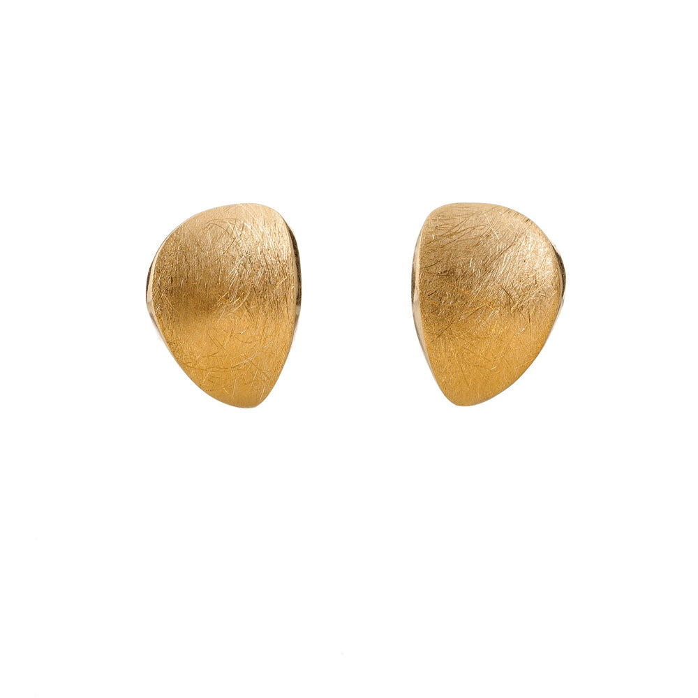 Gold Plated Rounded Studs - The Nancy Smillie Shop - Art, Jewellery & Designer Gifts Glasgow