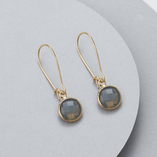 Gold Round Earrings - The Nancy Smillie Shop - Art, Jewellery & Designer Gifts Glasgow