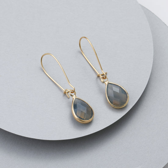 Gold Stone Earrings - The Nancy Smillie Shop - Art, Jewellery & Designer Gifts Glasgow