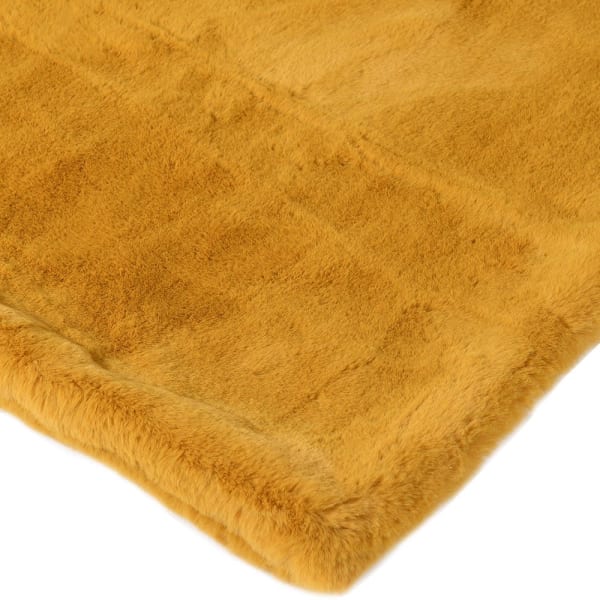Golden Faux Fur Throw - The Nancy Smillie Shop - Art, Jewellery & Designer Gifts Glasgow