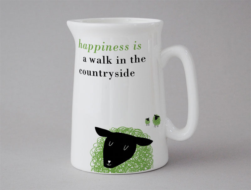 Green sheep medium jug - Gifts - Scotland