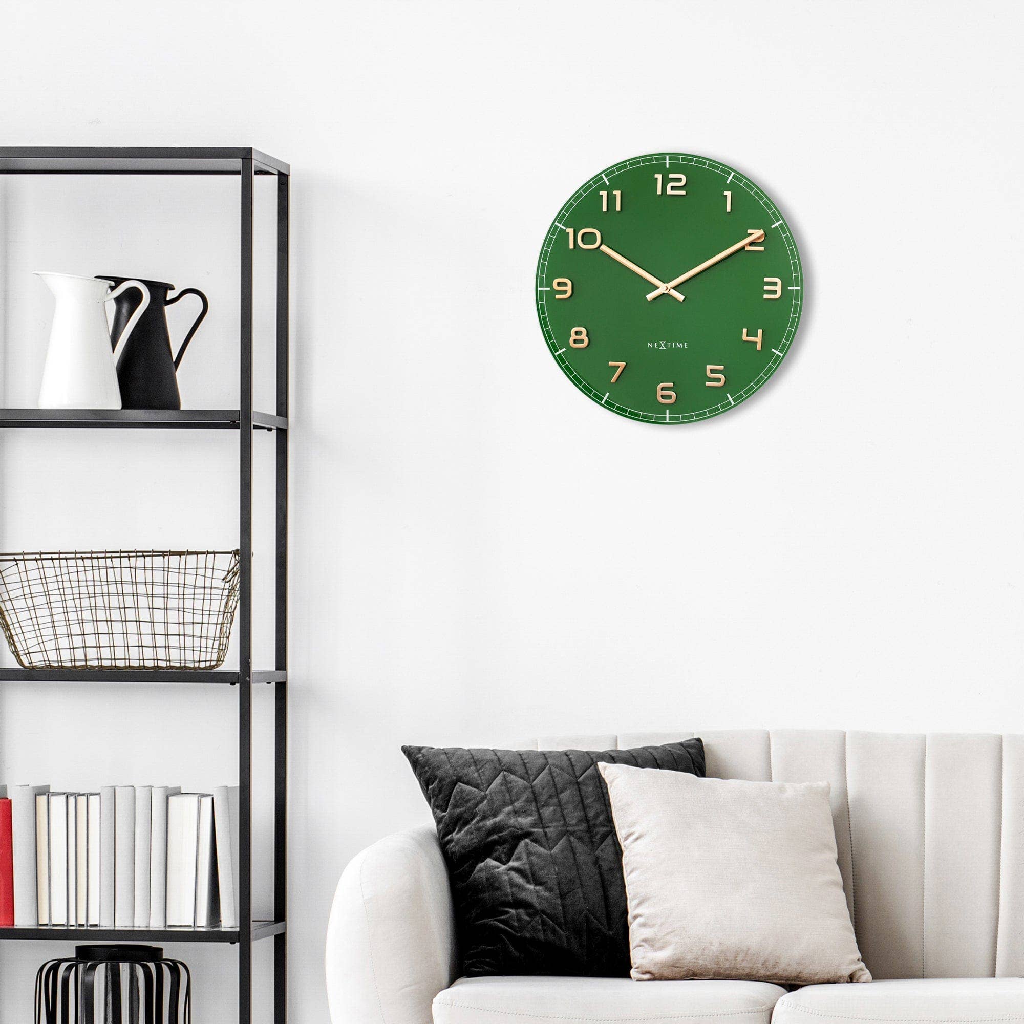 Green Wall clock 40cm - All House & Home - Scotland