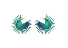 Green Wheel Earrings - The Nancy Smillie Shop - Art, Jewellery & Designer Gifts Glasgow