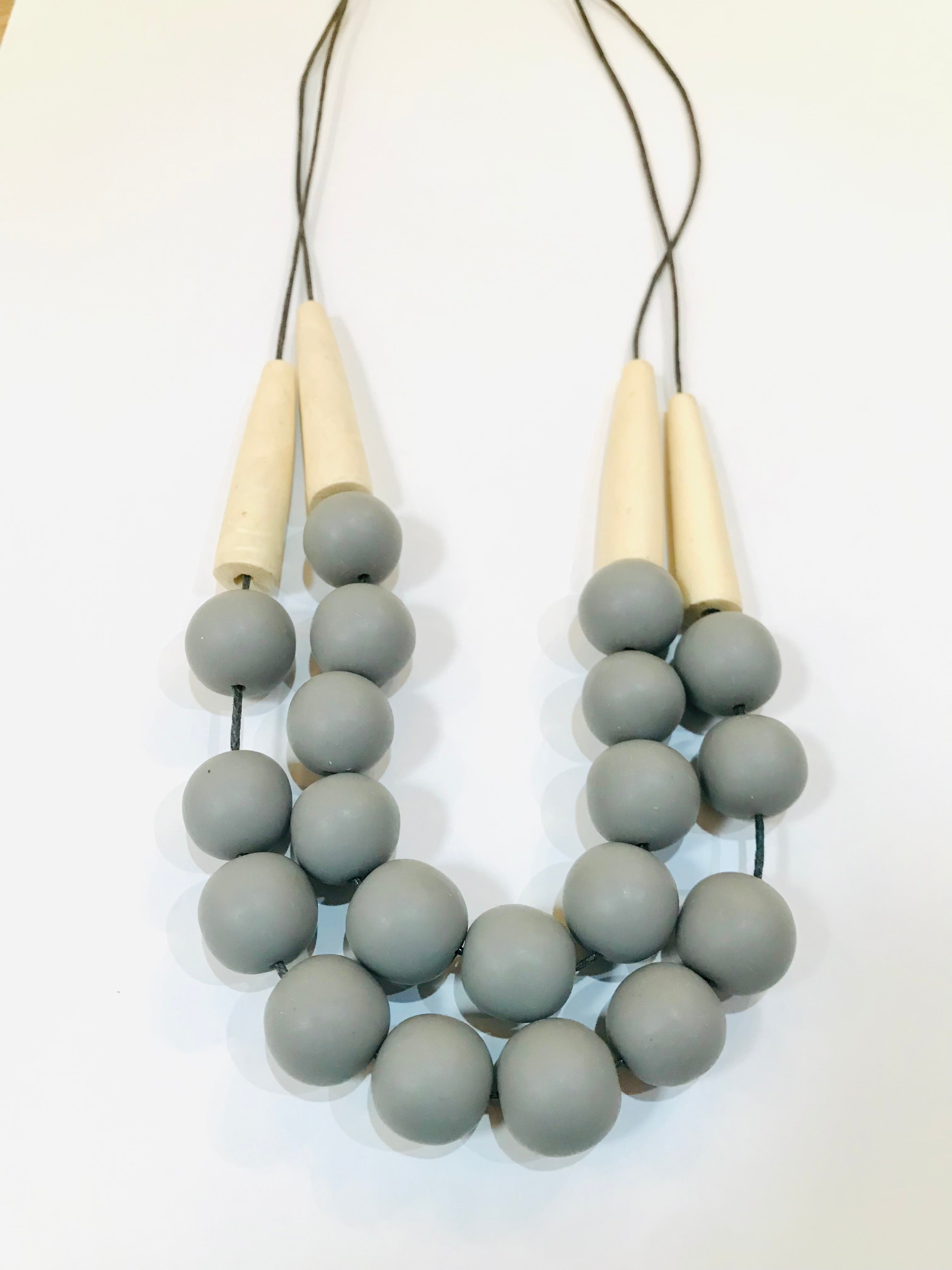 Grey Ball Necklace - The Nancy Smillie Shop - Art, Jewellery & Designer Gifts Glasgow