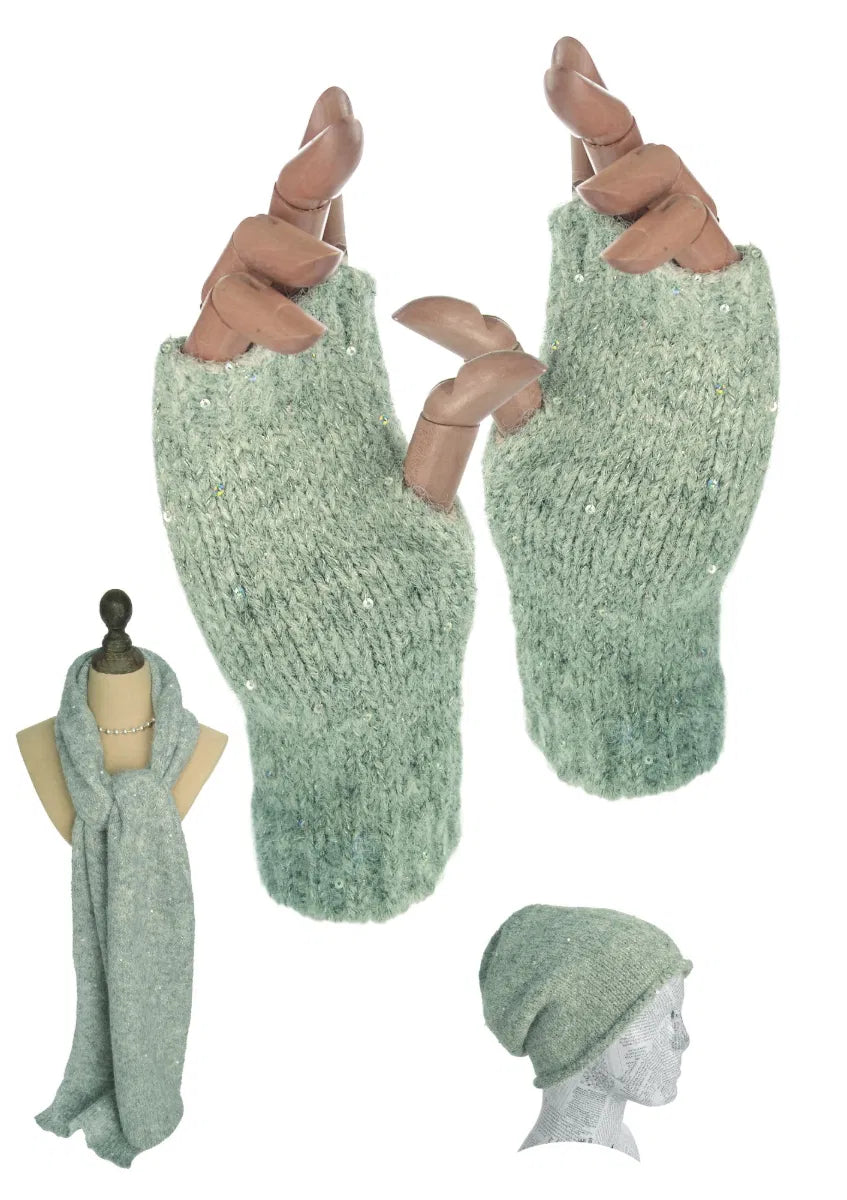 Grey Cosmos shimmer Mitts - Gloves - Scotland